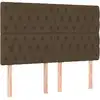 Image de vidaXL Têtes de lit 4 pcs. Marron foncé 80x7x78/88 cm Tissu