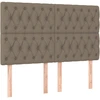 Image de vidaXL Têtes de lit 4 pcs. Taupe 80x7x78/88 cm Tissu