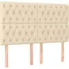 Image de vidaXL Têtes de lit 4 pcs. Crème 80x7x78/88 cm Tissu