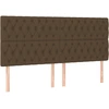 Image de vidaXL Têtes de lit 4 pcs. Marron foncé 100x7x78/88 cm Tissu