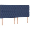 Image de vidaXL Têtes de lit 4 pcs. Bleu 100x7x78/88 cm Tissu
