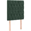 Image de vidaXL Têtes de lit 2 pcs. Vert foncé 80x7x78/88 cm velours