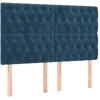 Image de vidaXL Têtes de lit 4 pcs. Bleu foncé 72x5x78/88 cm velours