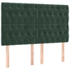 Image de vidaXL Têtes de lit 4 pcs. Vert foncé 80x7x78/88 cm velours