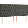 Image de vidaXL Têtes de lit 4 pcs. Gris foncé 90x7x78/88 cm velours