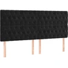 Image de vidaXL Têtes de lit 4 pcs. noir 90x7x78/88 cm velours