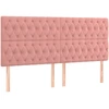 Image de vidaXL Têtes de lit 4 pcs. Rose 90x7x78/88 cm velours