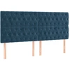 Image de vidaXL Têtes de lit 4 pcs. Bleu foncé 100x7x78/88 cm velours