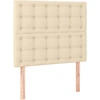Image de vidaXL Têtes de lit 2 pcs. Crème 80x5x78/88 cm Tissu