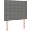 Image de vidaXL Têtes de lit 2 pcs. Gris foncé 90x5x78/88 cm Tissu