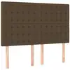 Image de vidaXL Têtes de lit 4 pcs. Marron foncé 72x5x78/88 cm Tissu