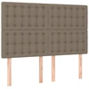 Image de vidaXL Têtes de lit 4 pcs. Taupe 72x5x78/88 cm Tissu
