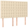 Image de vidaXL Têtes de lit 4 pcs. Crème 72x5x78/88 cm Tissu