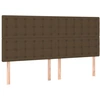 Image de vidaXL Têtes de lit 4 pcs. Marron foncé 80x5x78/88 cm Tissu