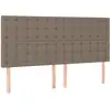 Image de vidaXL Têtes de lit 4 pcs. Taupe 80x5x78/88 cm Tissu