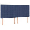 Image de vidaXL Têtes de lit 4 pcs. Bleu 80x5x78/88 cm Tissu