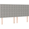 Image de vidaXL Têtes de lit 4 pcs. Gris clair 90x5x78/88 cm Tissu