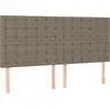 Image de vidaXL Têtes de lit 4 pcs. Taupe 90x5x78/88 cm Tissu