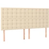 Image de vidaXL Têtes de lit 4 pcs. Crème 90x5x78/88 cm Tissu