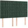 Image de vidaXL Têtes de lit 4 pcs. Vert foncé 72x5x78/88 cm velours