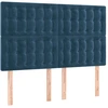 Image de vidaXL Têtes de lit 4 pcs. Bleu foncé 72x5x78/88 cm velours