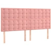 Image de vidaXL Têtes de lit 4 pcs. Rose 80x5x78/88 cm velours