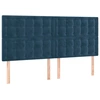 Image de vidaXL Têtes de lit 4 pcs. Bleu foncé 90x5x78/88 cm velours