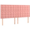 Image de vidaXL Têtes de lit 4 pcs. Rose 90x5x78/88 cm velours