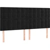 Image de vidaXL Têtes de lit 4 pièces noir 100x5x78/88 cm velours