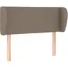 Image de vidaXL Tête de lit avec oreilles taupe 93x23x78/88 cm Tissu