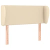 Image de vidaXL Tête de lit avec oreilles Crème 103x23x78/88 cm Tissu
