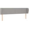 Image de vidaXL Tête de lit avec oreilles gris clair 163x23x78/88 cm Tissu