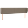 Image de vidaXL Tête de lit avec oreilles taupe 183x23x78/88 cm Tissu