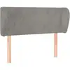 Image de vidaXL Tête de lit avec oreilles gris clair 93x23x78/88 cm velours