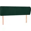 Image de vidaXL Tête de lit avec oreilles vert foncé 147x23x78/88 cm velours