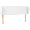 Image de vidaXL Tête de lit avec oreilles blanc 147x23x78/88 cm similicuir