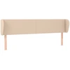 Image de vidaXL Tête de lit avec oreilles Cappuccino-Brun 183x23x78/88 cm Similicuir