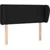 Image de vidaXL Tête de lit avec oreilles noir 93x23x78/88 cm Tissu