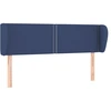 Image de vidaXL Tête de lit avec oreilles bleu 147x23x78/88 cm Tissu