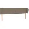 Image de vidaXL Tête de lit avec oreilles taupe 203x23x78/88 cm Tissu