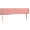 Image de vidaXL Tête de lit avec oreilles rose 203x23x78/88 cm velours