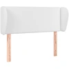 Image de vidaXL Tête de lit avec oreilles blanc 103x23x78/88 cm similicuir