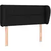 Image de vidaXL Tête de lit avec oreilles noir 103x23x78/88 cm Tissu