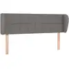 Image de vidaXL Tête de lit avec oreilles gris foncé 147x23x78/88 cm Tissu