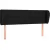 Image de vidaXL Tête de lit avec oreilles noir 147x23x78/88 cm Tissu
