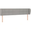 Image de vidaXL Tête de lit avec oreilles gris clair 163x23x78/88 cm Tissu