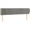 Image de vidaXL Tête de lit avec oreilles gris clair 183x23x78/88 cm velours