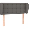 Image de vidaXL Tête de lit avec oreilles Gris 83x23x78/88 cm Similicuir