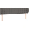 Image de vidaXL Tête de lit avec oreilles Gris 163x23x78/88 cm Similicuir