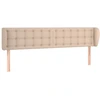 Image de vidaXL Tête de lit avec oreilles Cappuccino-Brun 183x23x78/88 cm Similicuir